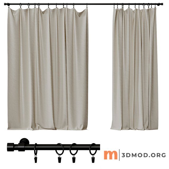Curtains on clothespins