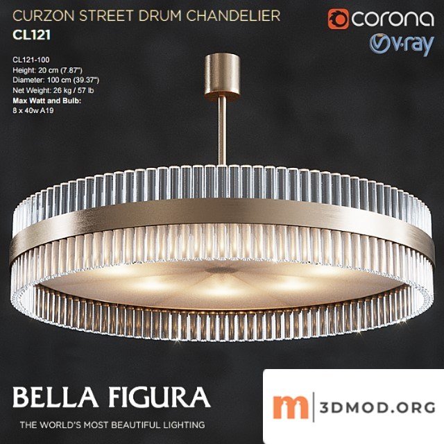 Curzon Street Drum Chandelier Cl121 100