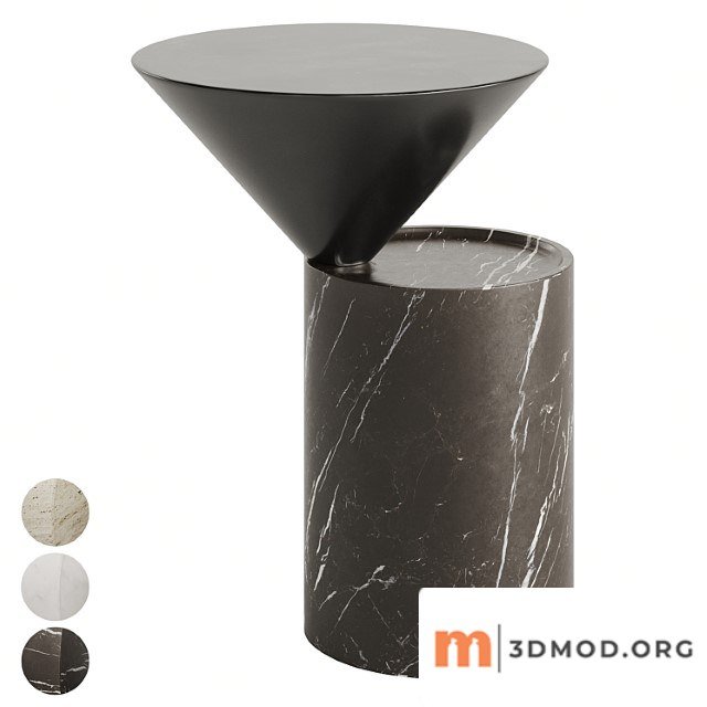 De La Espada Laurel Side Table In Marble