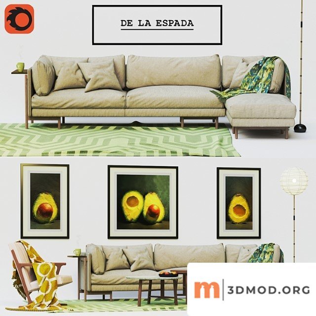 De La Espada Sofa Frame Armchair Woody
