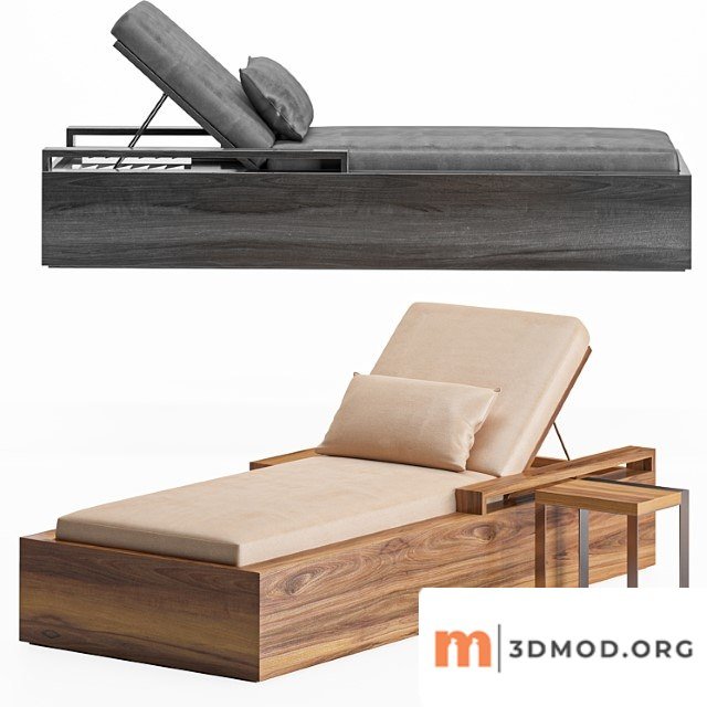 Deck lounge chair and table