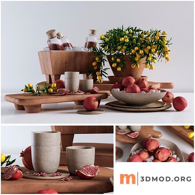 Decorative set for the kitchen