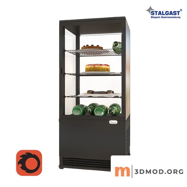 Desktop Refrigeration Showcase Stalgast 852171 With Products