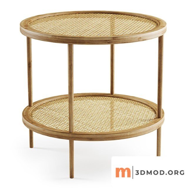 Double Rattan Coffee Table