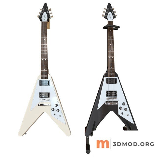 Elektrogitara Gibson Epiphone Flying V Style Black And Beige