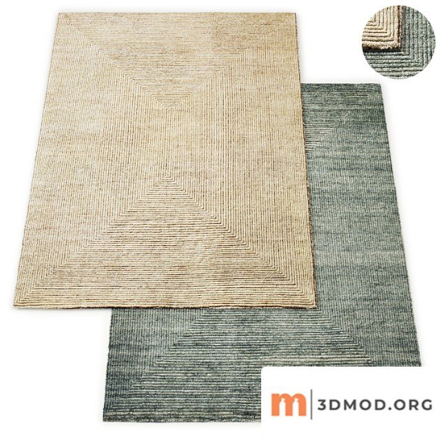 Ellipse Hand Knotted Wool Rug RH Collection