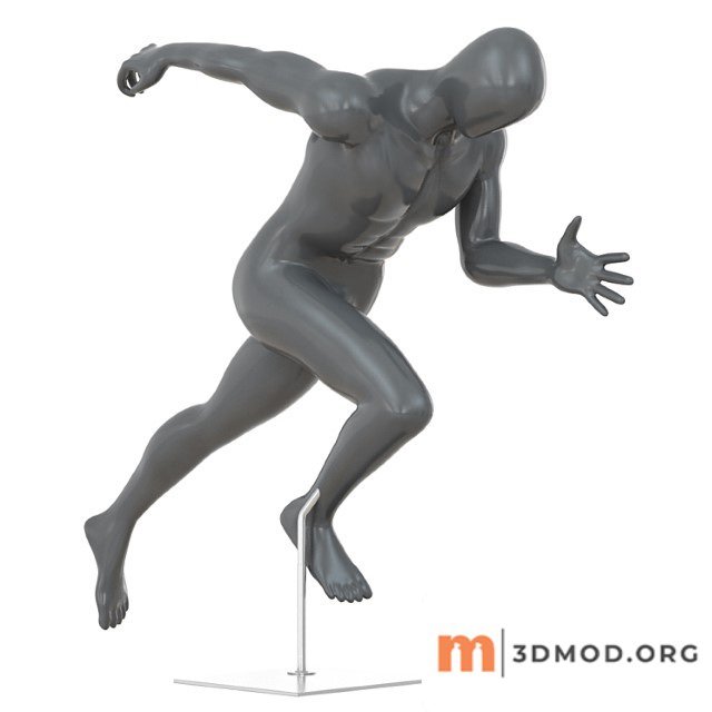 Faceless running mannequin 79