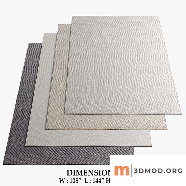 Felt Carpet Moderm Set 4