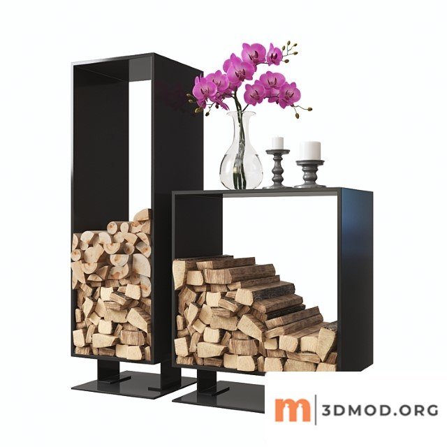 Firewood storage rack-set