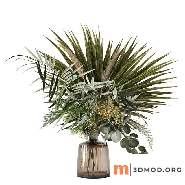 Green bouquet with palms a