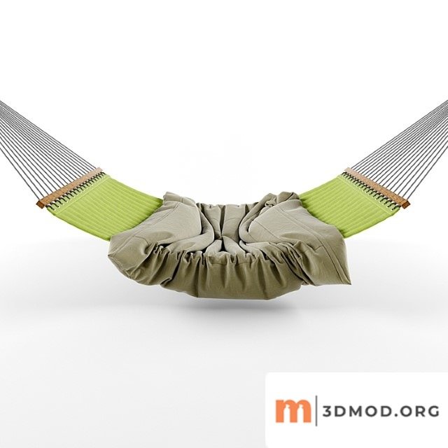 Hammock with wood railings 2