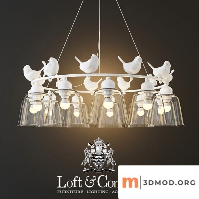 Hanging Lamp Provence Bird Chandelier 11