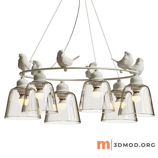 Hanging Lamp Provence Bird Chandelier