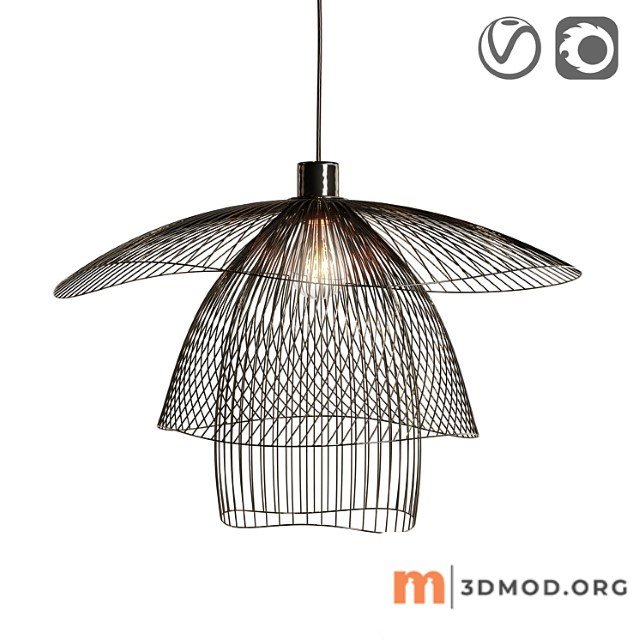 Hanging Metal Papillon Lamp