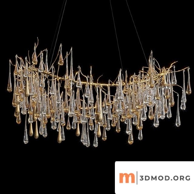 Hanging chandelier vargov design - olive_2