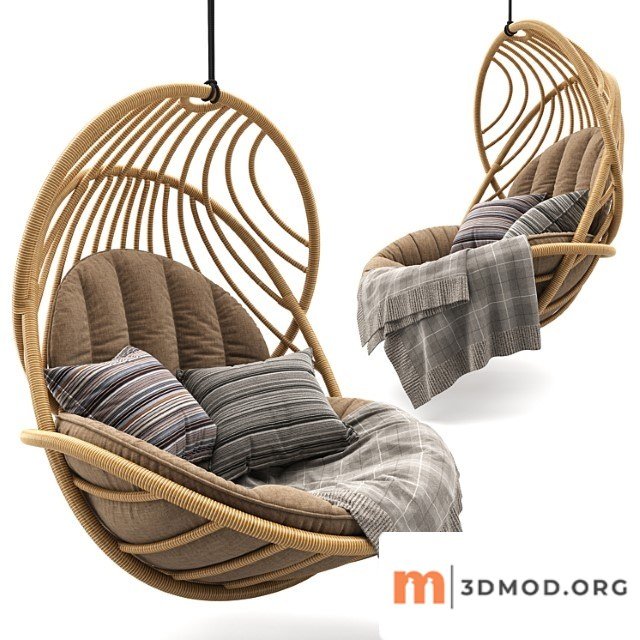 Hanging lounge chair by dedon