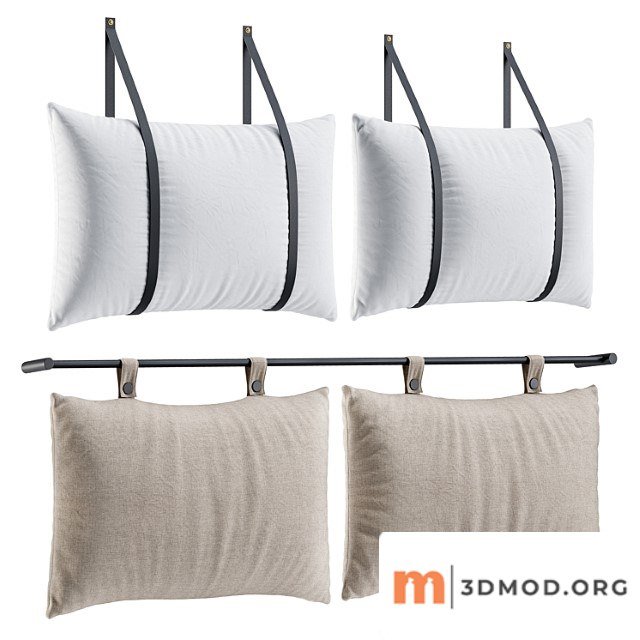 Hanging pillow headboard set 3