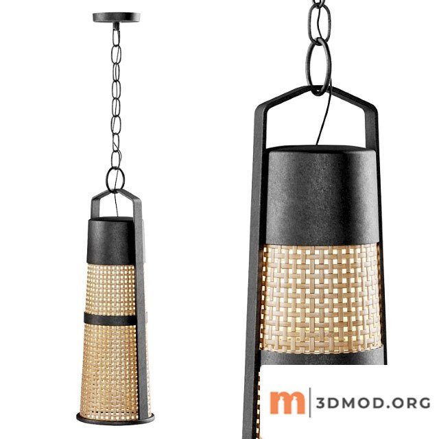 Hanging rattan lamp H400