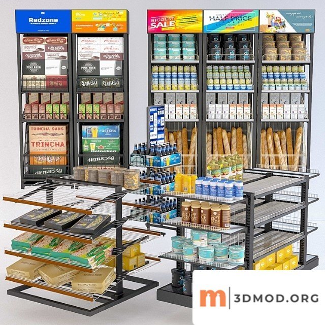 Jc grocery display rack collection
