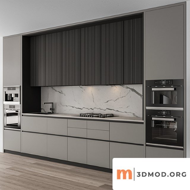 Kitchen Modern Gray And Black Cabinets 97