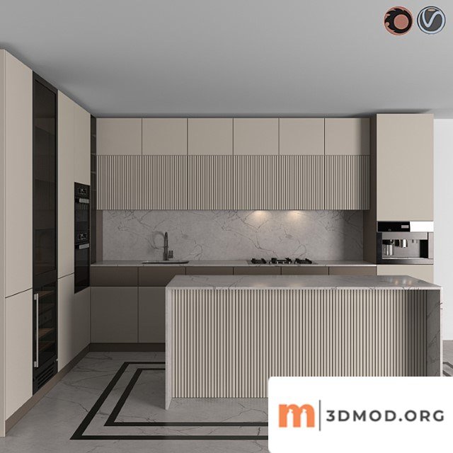 Kitchen modern 06 (corner kitchen)