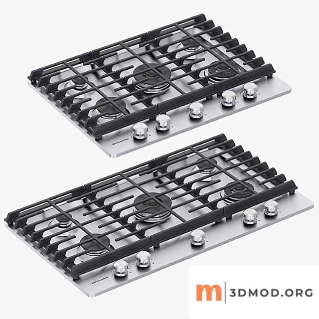 Kitchenaid - 5-burner gas cooktops with griddle 2
