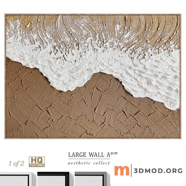 Large Panoramic Relief Plaster Wall Art C 837