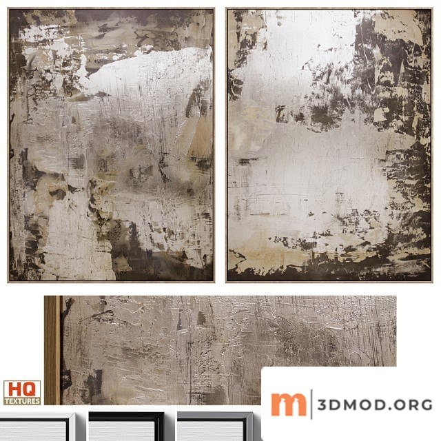 Large abstract neutral wall art c-433