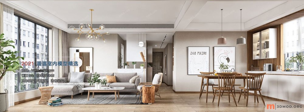 M005-Nordic style-Vray model