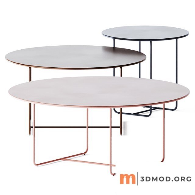 Metal round coffee table laura by jori