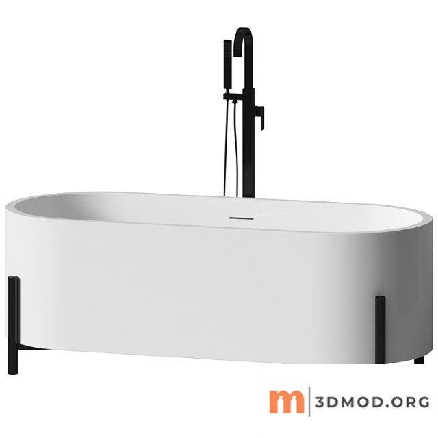 Milano freestanding solid surface bathtub by riluxa