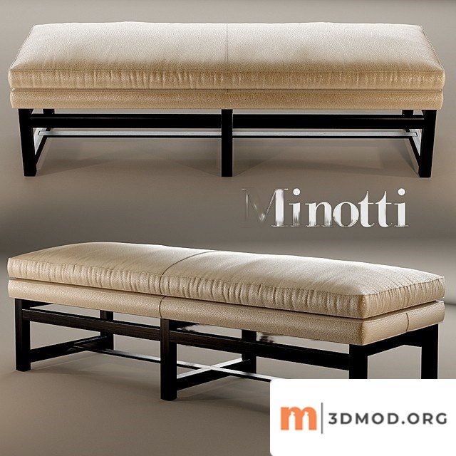 Minotti Leather Bench