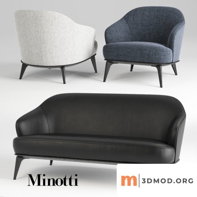 Minotti Leslie Chair And Sofa 01