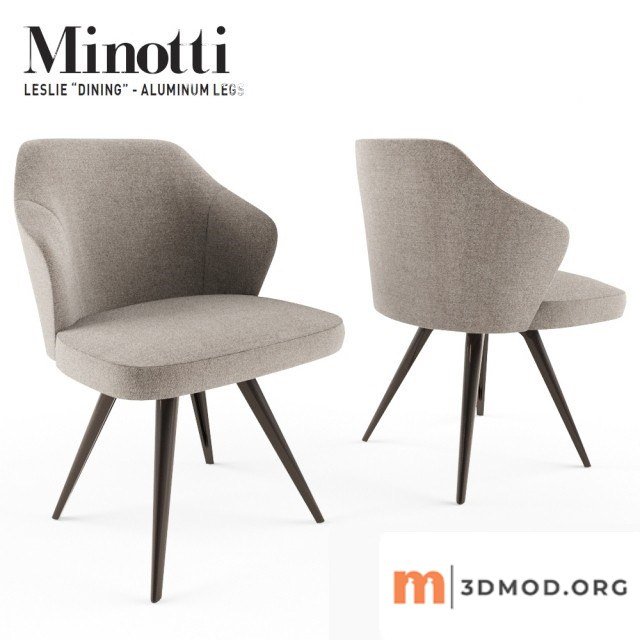 Minotti Leslie Dining Aluminium Chair