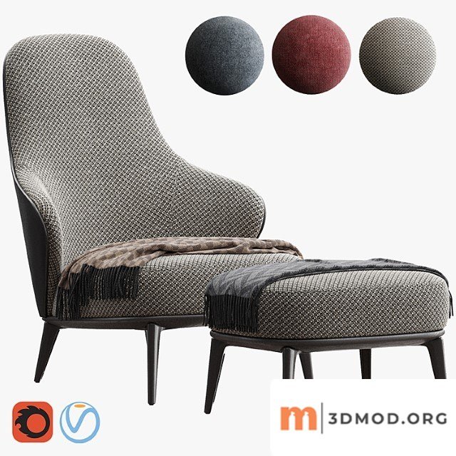Minotti leslie armchair 1