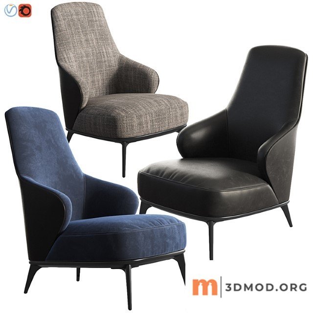 Minotti leslie bergere armchair 2