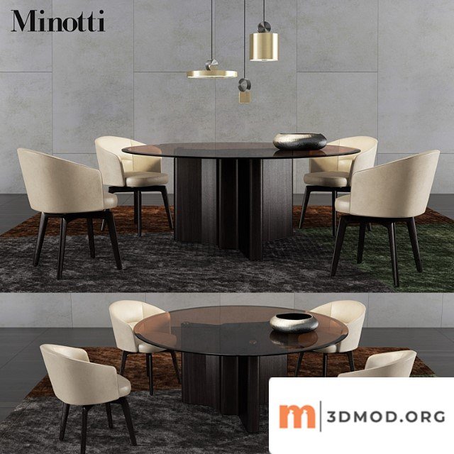 Minotti lou dining table and amelie dining chair 2