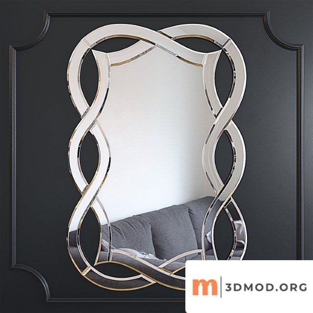 Mirror decorative with a figured mirror frame 17-0925