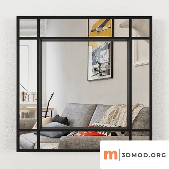 Mirror with double contour zara home