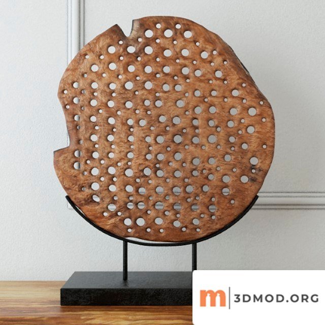 Natura Wooden Carving Deco On Stand Jeffan