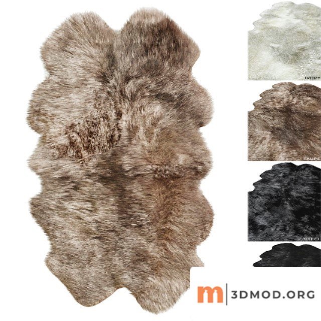 Natural sheepskin rug rh