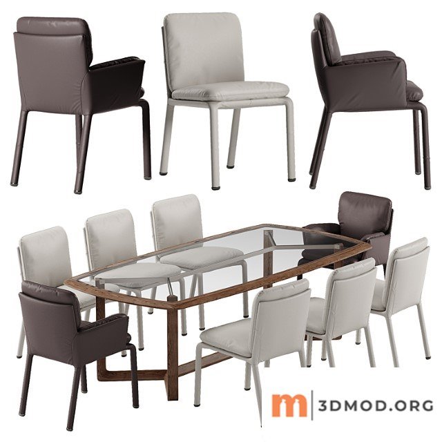 Natuzzi ambra chair amber table set 2