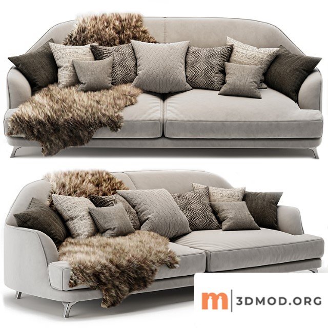 Natuzzi italia don giovanni 3 seater fabric sofa