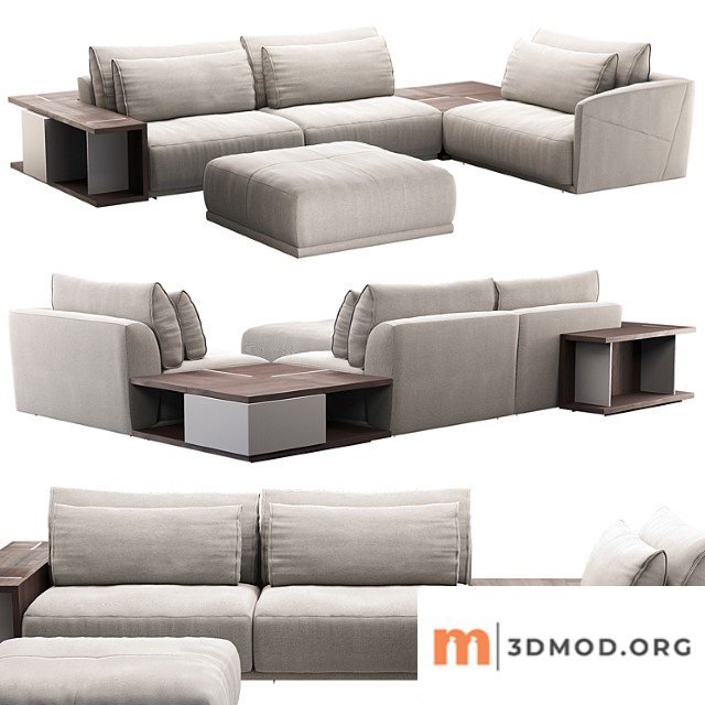 Natuzzi long beach sofa 2