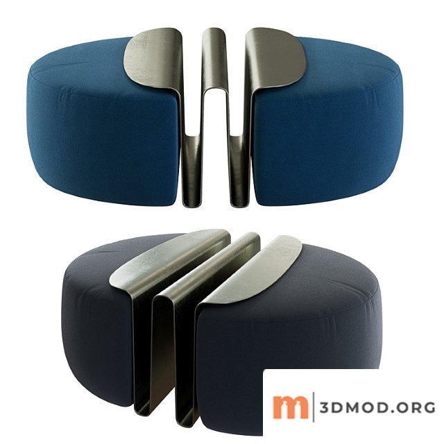 Natuzzi wave pouf 2