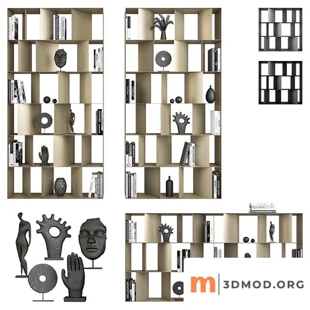 Nautilus cattelan italia bookcases 2