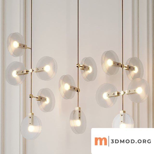 Nebulae Hanging Chandelier 3 Positions