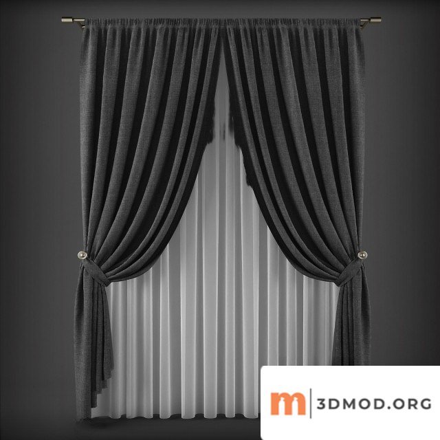 Neoclassic Curtain Black