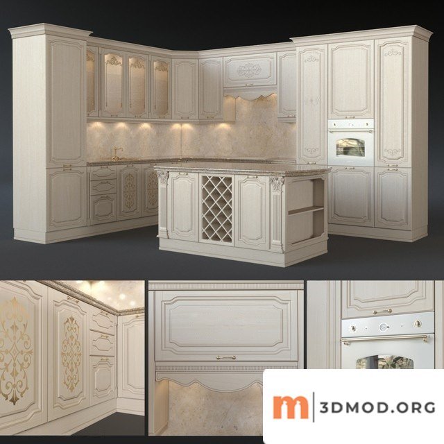 Neoclassic Kitchen Cabinet 2