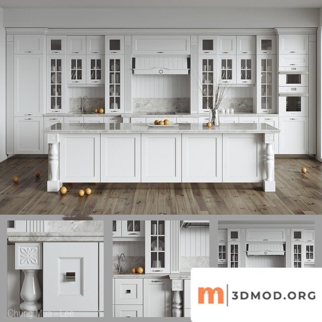 Neoclassic Kitchen Cabinet 3